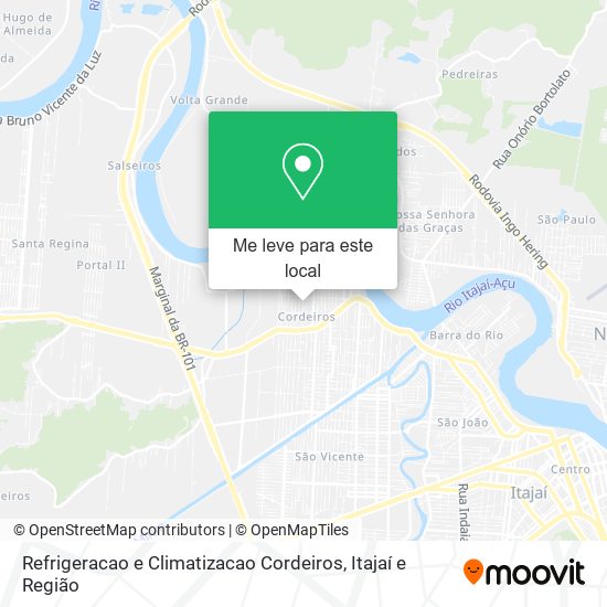 Refrigeracao e Climatizacao Cordeiros mapa