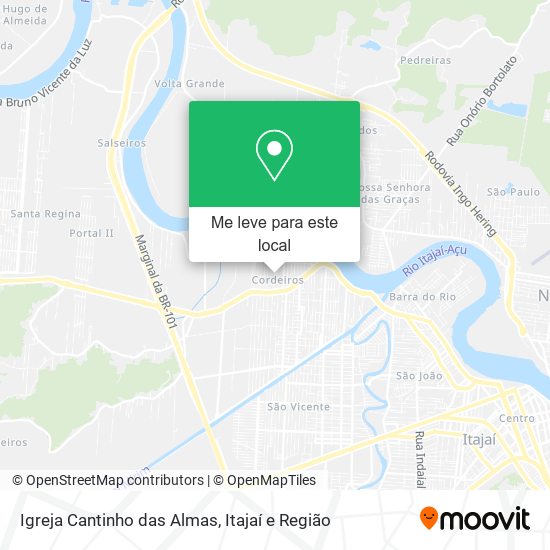 Igreja Cantinho das Almas mapa