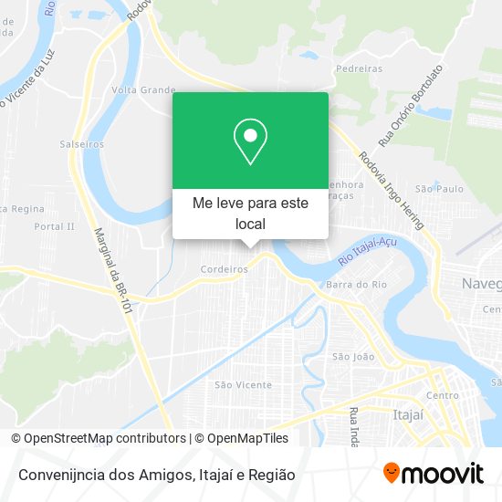 Convenijncia dos Amigos mapa