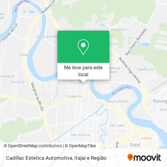 Cadillac Estetica Automotiva mapa