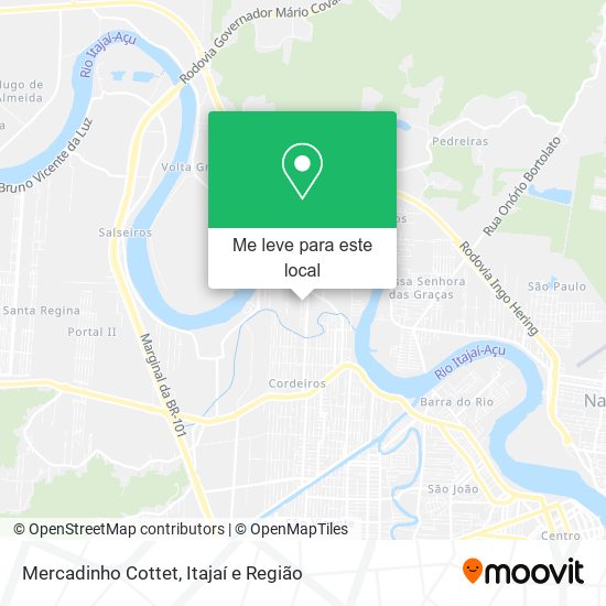 Mercadinho Cottet mapa