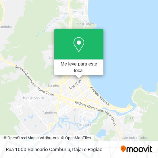 Rua 1000 Balneário Camburiú mapa