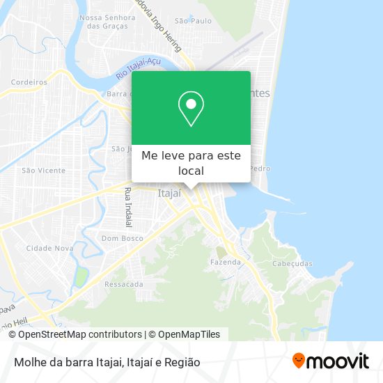 Molhe da barra Itajai mapa