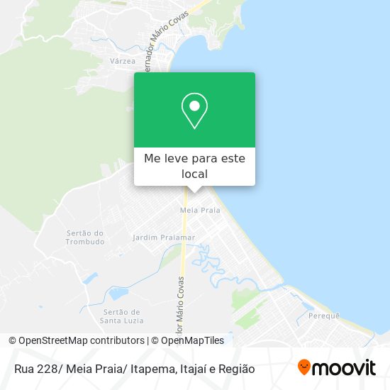 Rua 228/ Meia Praia/ Itapema mapa