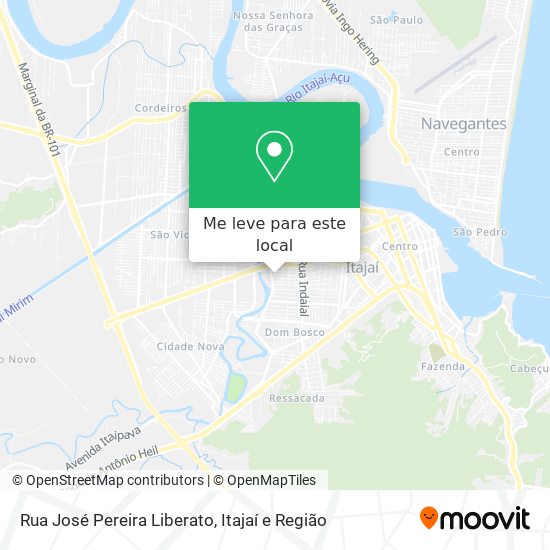 Rua José Pereira Liberato mapa