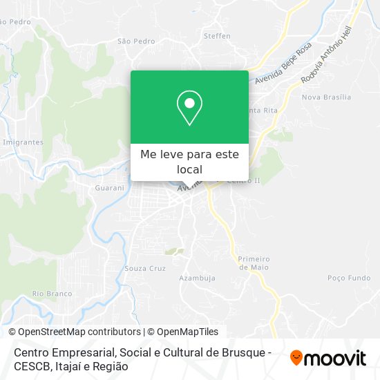 Centro Empresarial, Social e Cultural de Brusque - CESCB mapa