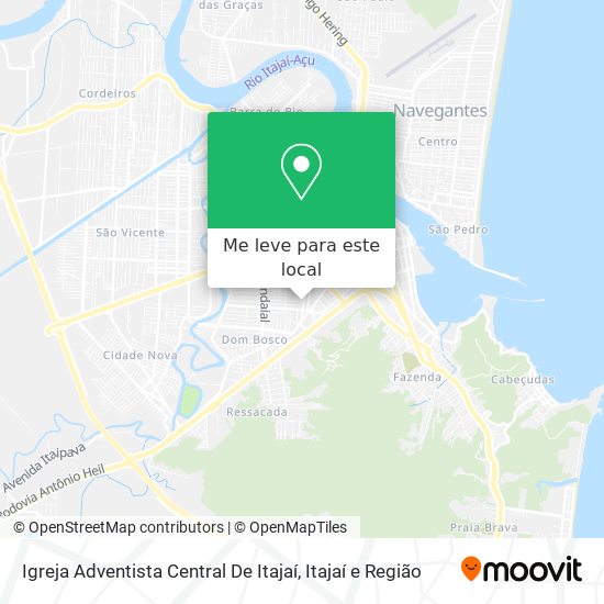 Igreja Adventista Central De Itajaí mapa
