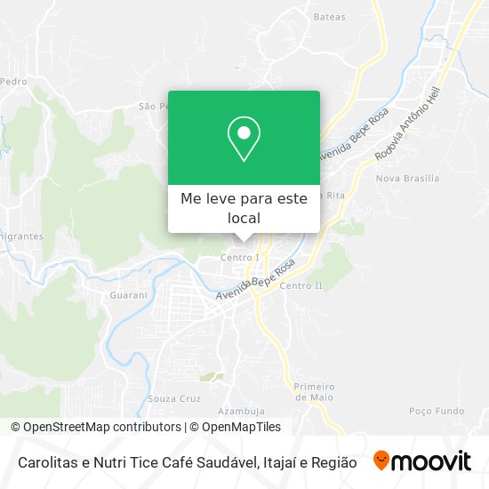 Carolitas e Nutri Tice Café Saudável mapa