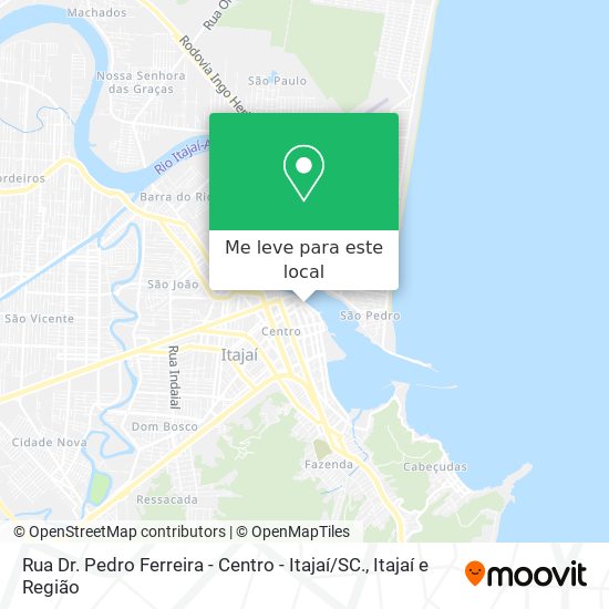 Rua Dr. Pedro Ferreira - Centro - Itajaí / SC. mapa