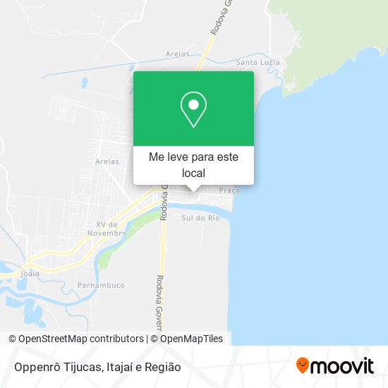 Oppenrô Tijucas mapa