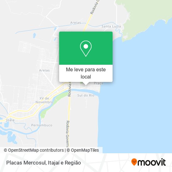 Placas Mercosul mapa