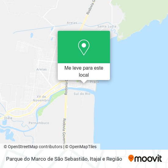 Parque do Marco de São Sebastião mapa