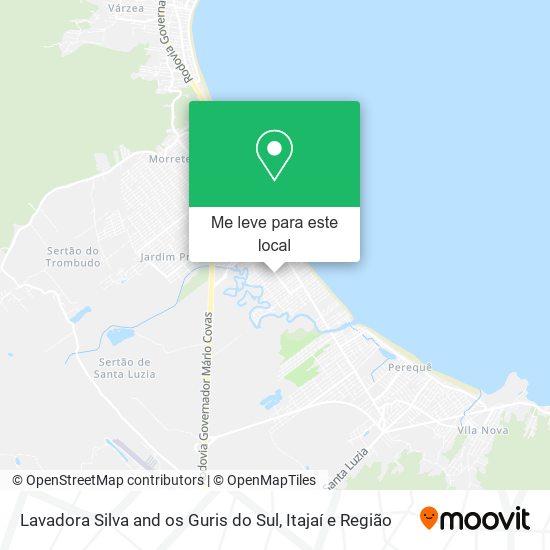 Lavadora Silva and os Guris do Sul mapa