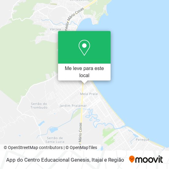 App do Centro Educacional Genesis mapa