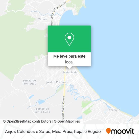 Anjos Colchões e Sofás, Meia Praia mapa