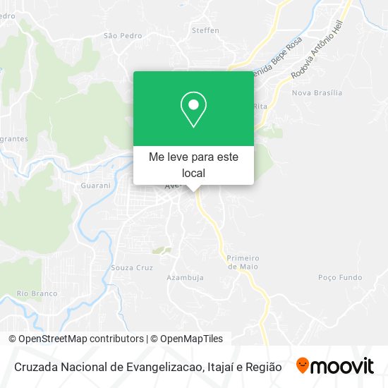 Cruzada Nacional de Evangelizacao mapa