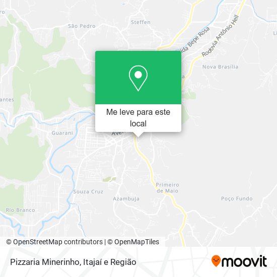 Pizzaria Minerinho mapa