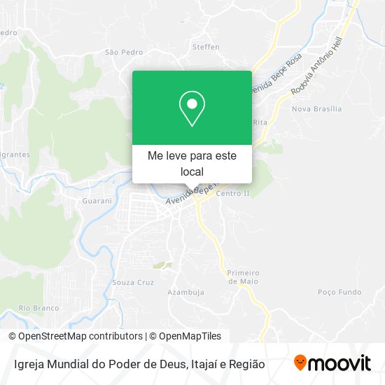 Igreja Mundial do Poder de Deus mapa