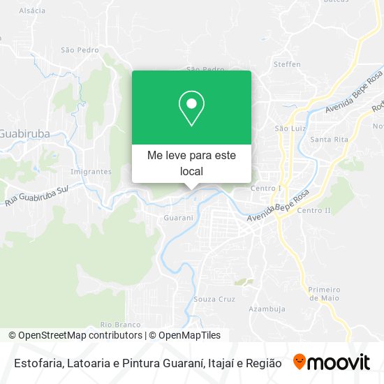 Estofaria, Latoaria e Pintura Guaraní mapa