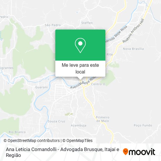 Ana Letícia Comandolli - Advogada Brusque mapa