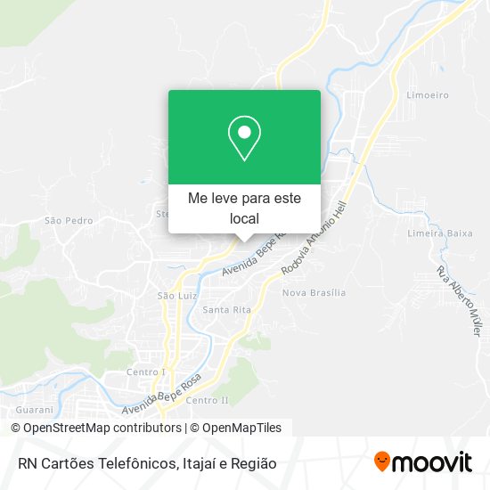 RN Cartões Telefônicos mapa