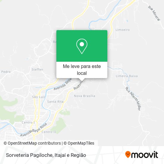 Sorveteria Pagiloche mapa