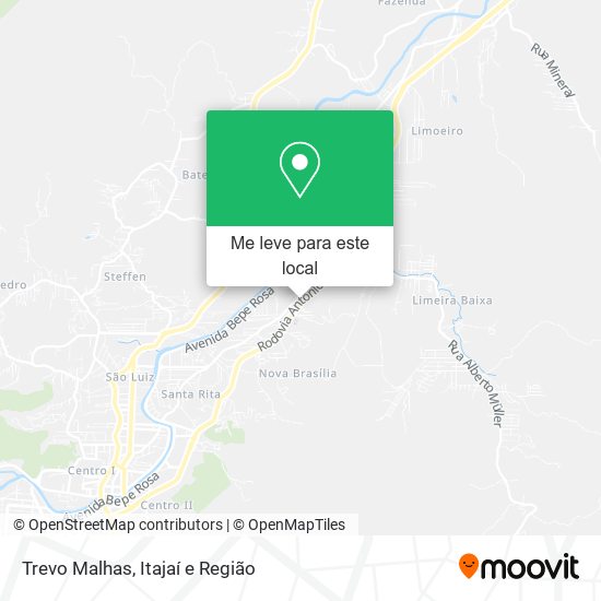 Trevo Malhas mapa