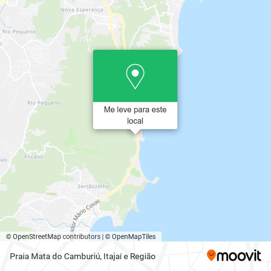 Praia Mata do Camburiú mapa
