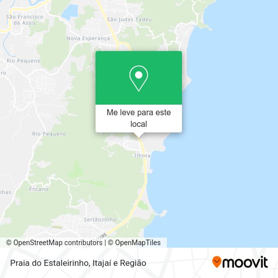 Praia do Estaleirinho mapa