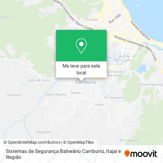 Sistemas de Segurança Balneário Camboriú mapa