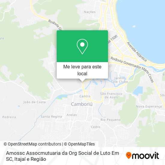 Amossc Assocmutuaria da Org Social de Luto Em SC mapa