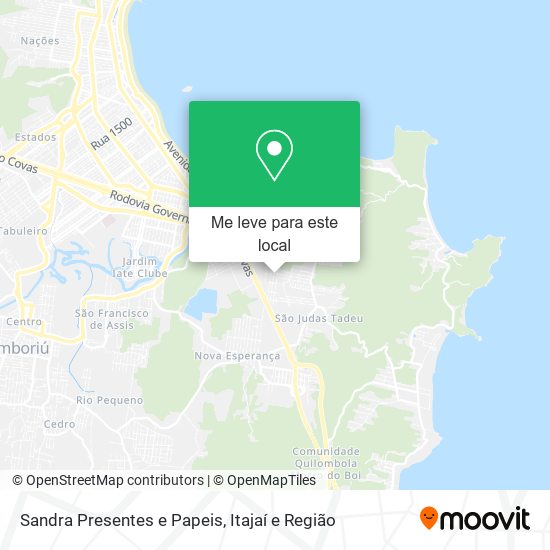 Sandra Presentes e Papeis mapa