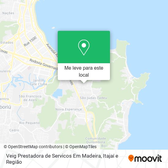 Veig Prestadora de Servicos Em Madeira mapa