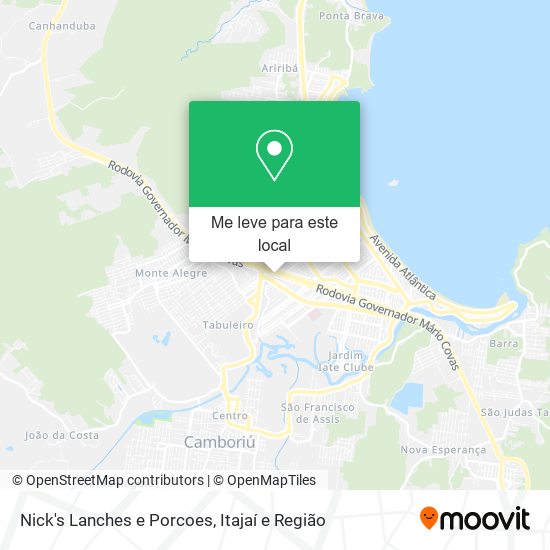 Nick's Lanches e Porcoes mapa