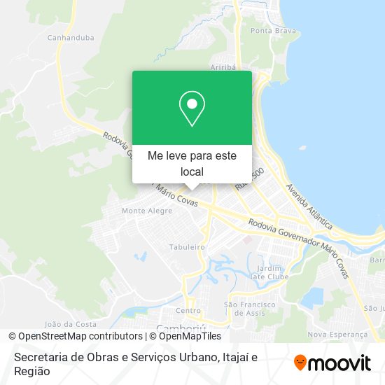 Secretaria de Obras e Serviços Urbano mapa