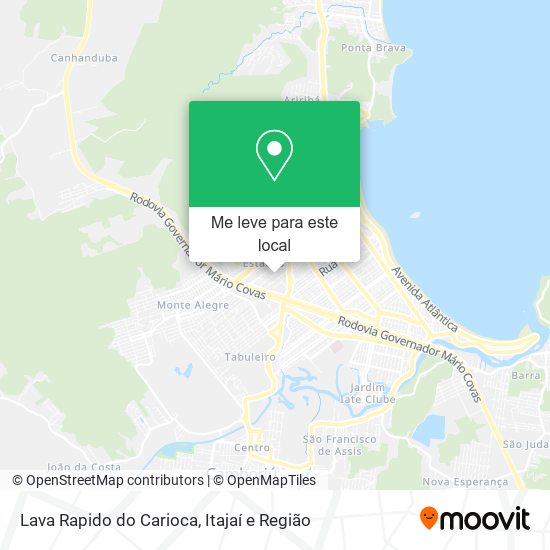 Lava Rapido do Carioca mapa