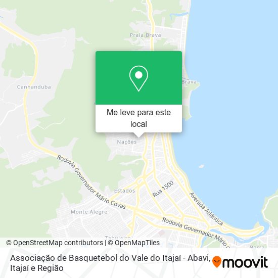Associação de Basquetebol do Vale do Itajaí - Abavi mapa