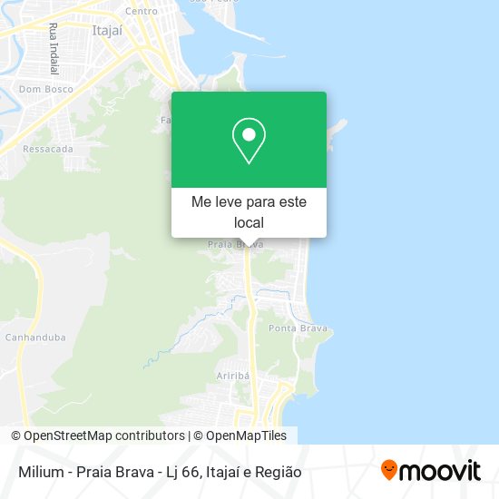 Milium - Praia Brava - Lj 66 mapa