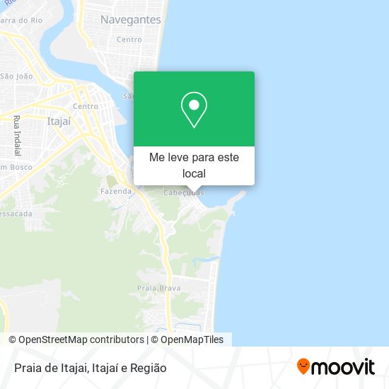 Praia de Itajai mapa