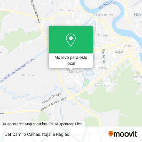 Jef Camilo Calhas mapa