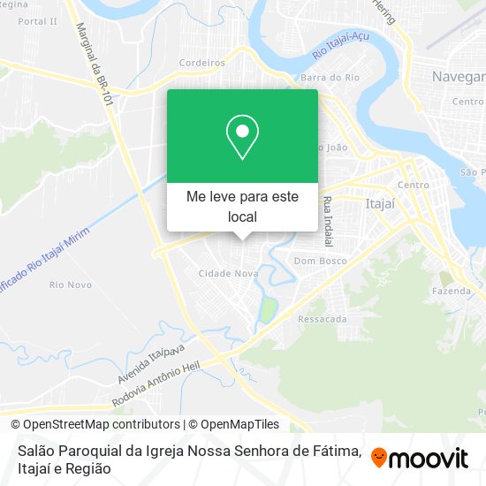 Salão Paroquial da Igreja Nossa Senhora de Fátima mapa