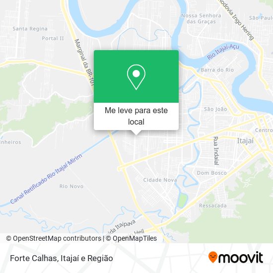 Forte Calhas mapa