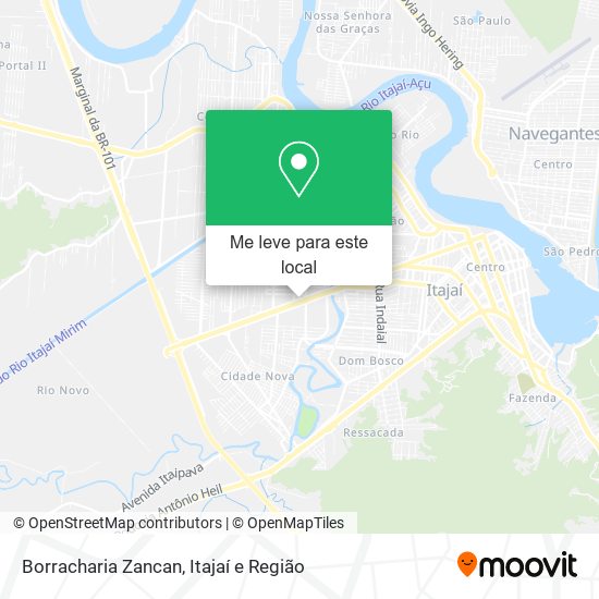 Borracharia Zancan mapa