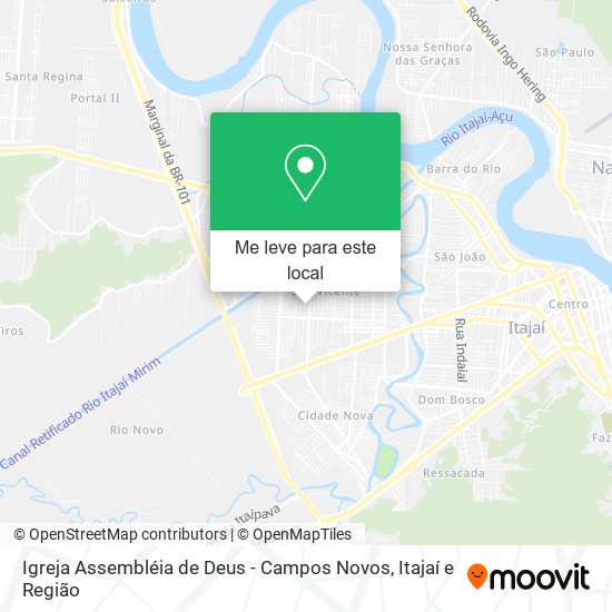 Igreja Assembléia de Deus - Campos Novos mapa