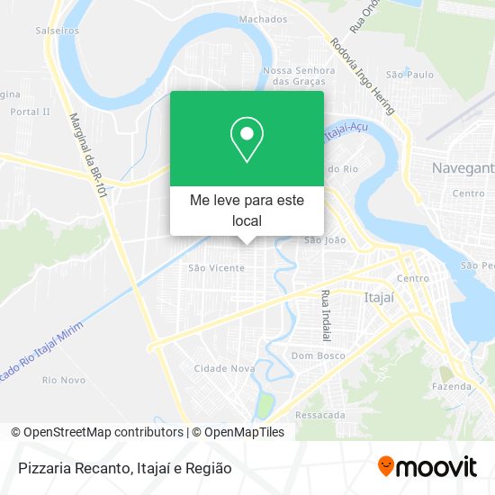 Pizzaria Recanto mapa