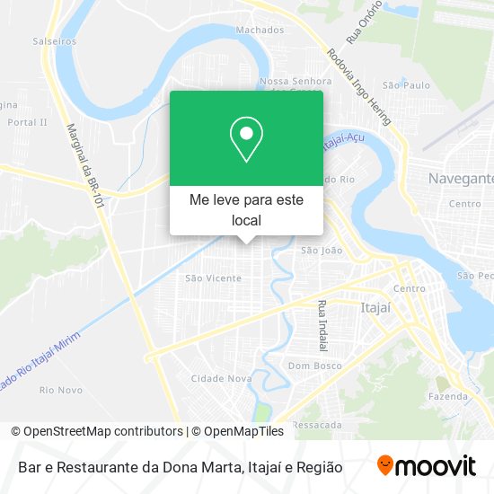 Bar e Restaurante da Dona Marta mapa