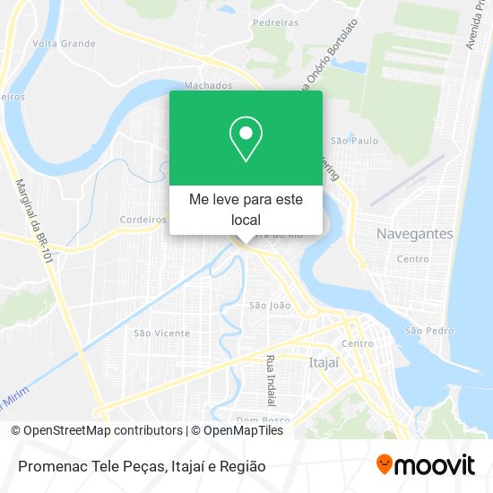 Promenac Tele Peças mapa