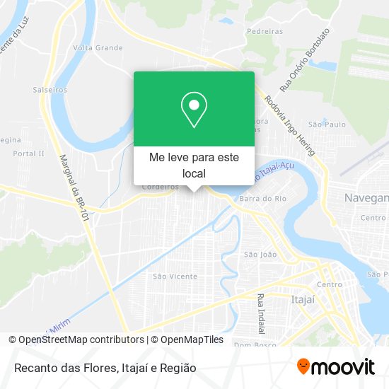 Recanto das Flores mapa