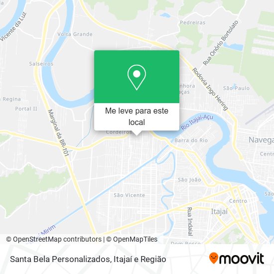 Santa Bela Personalizados mapa
