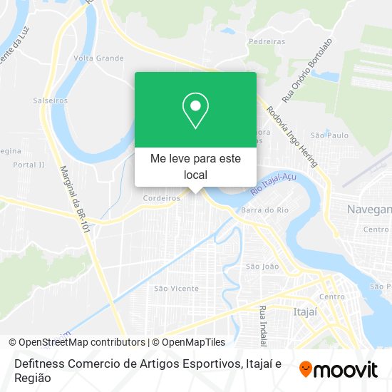 Defitness Comercio de Artigos Esportivos mapa